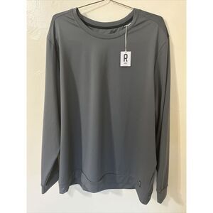 Rhone Essentials Long Sleeve Performance Crew Neck‎ Tee Gray  Men's Size XXL NWT